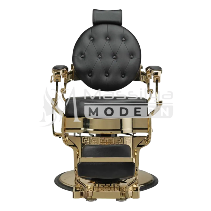 Fauteuil Barbier VIP Professionnel Luxe Gold & Noir (2 Types de Pompe ) – Modèle Vintage – Image 5