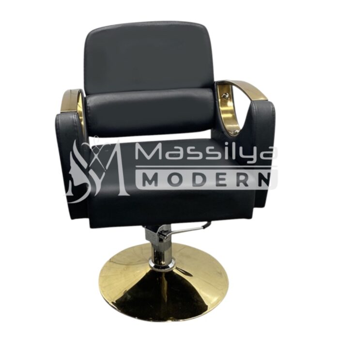 Fauteuil De Coiffure Femme Carla Gold Noir – Image 3