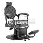 Fauteuil de Barbier Professionnel – Finition Matte & Cuir Noir 