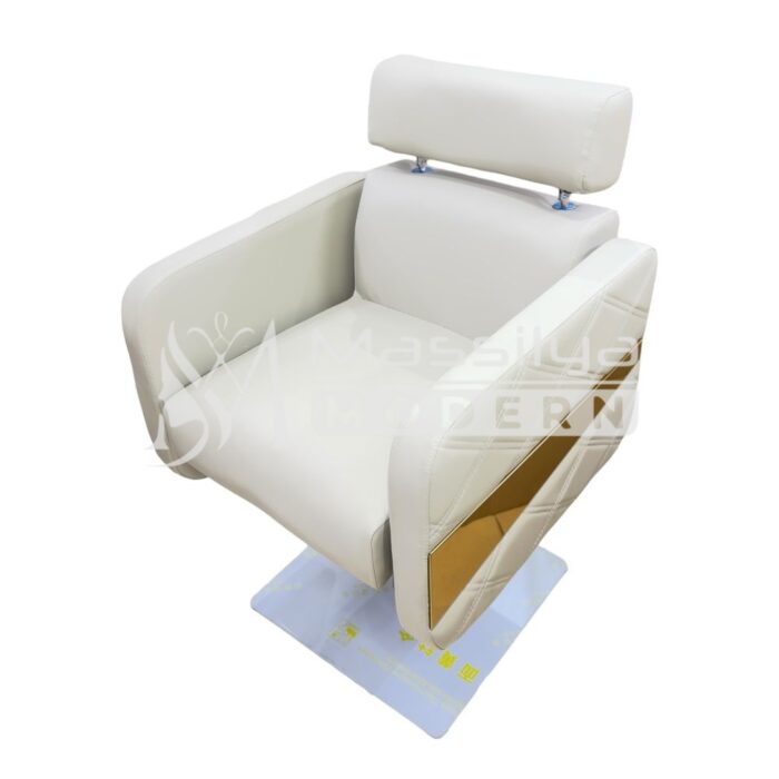 Fauteuil Professionnel de Coiffure – Base Gold & Appui-Tête Réglable – Image 4