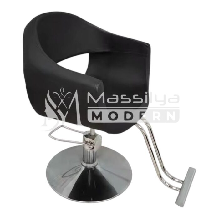 Fauteuil Professionnel de Coiffure – Design Ergonomique & Base Chromée – Image 2
