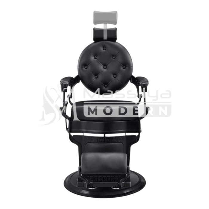 Fauteuil Barbier VIP Professionnel Luxe Noir mate (2 Types de Pompe ) – Modèle Vintage – Image 5