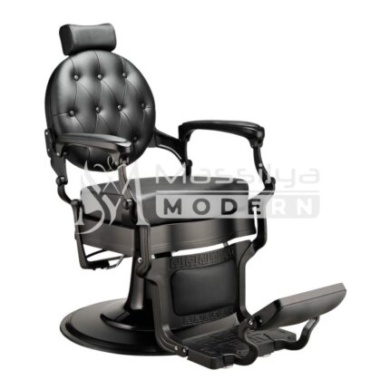Fauteuil Barbier VIP Professionnel noir mat – Modèle Vintage