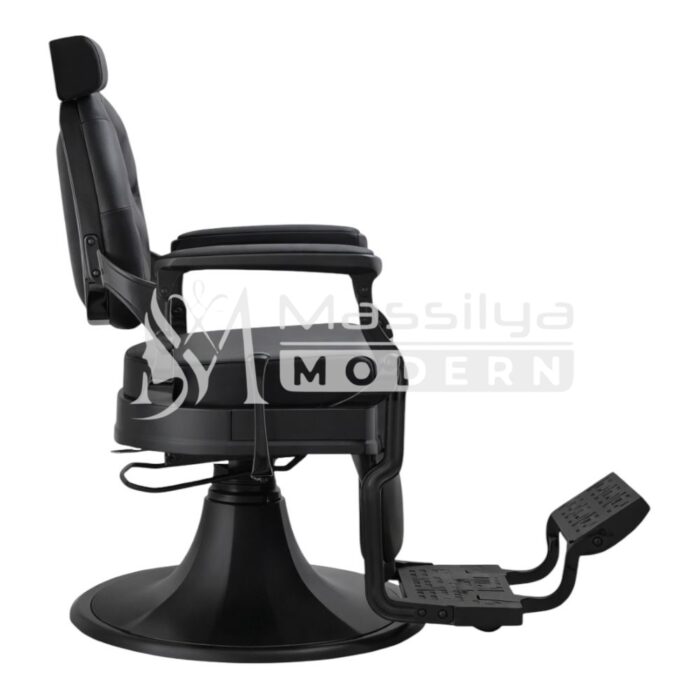Fauteuil Barbier VIP Professionnel Luxe Noir mate (2 Types de Pompe ) – Modèle Vintage – Image 2