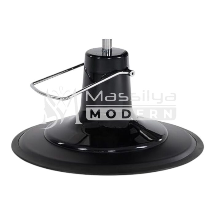 Fauteuil Barbier VIP Professionnel Luxe Noir mate (2 Types de Pompe ) – Modèle Vintage – Image 7