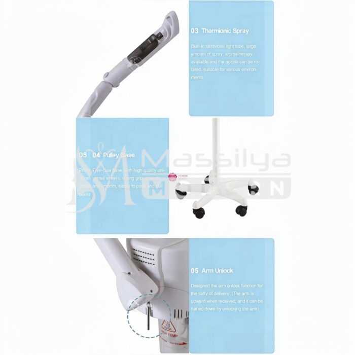 TRELAXA Vapozone Professionnel à Ozone – Facial Steamer – Image 7