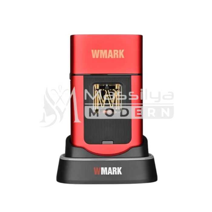 WMARK NG-XS1 Rasoir Électrique de barbier à moteur vectoriel  Professionnel (Shaver) Noir / Rouge – Image 3