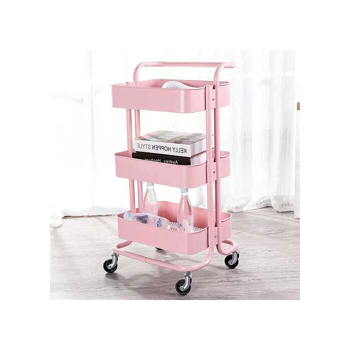 Chariot auxiliaire en métal à 3 niveaux – Image 9