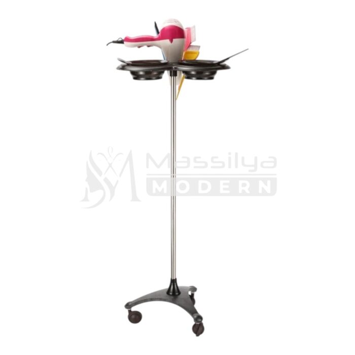 Table de Coloration Professionnelle sur Pied – Double Bol – Noir – Image 3