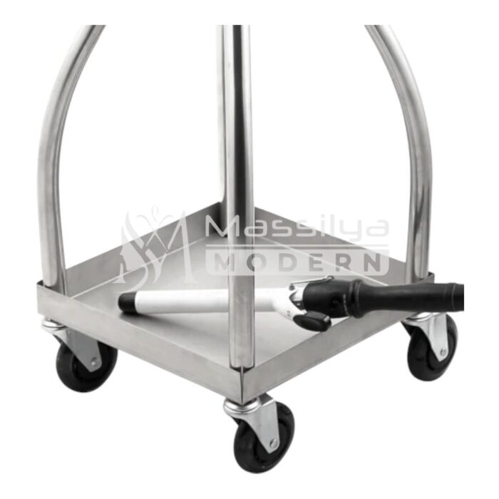 Chariot de Coloration Professionnel – Plateau Métallique Bas & 4 Bols – Image 5