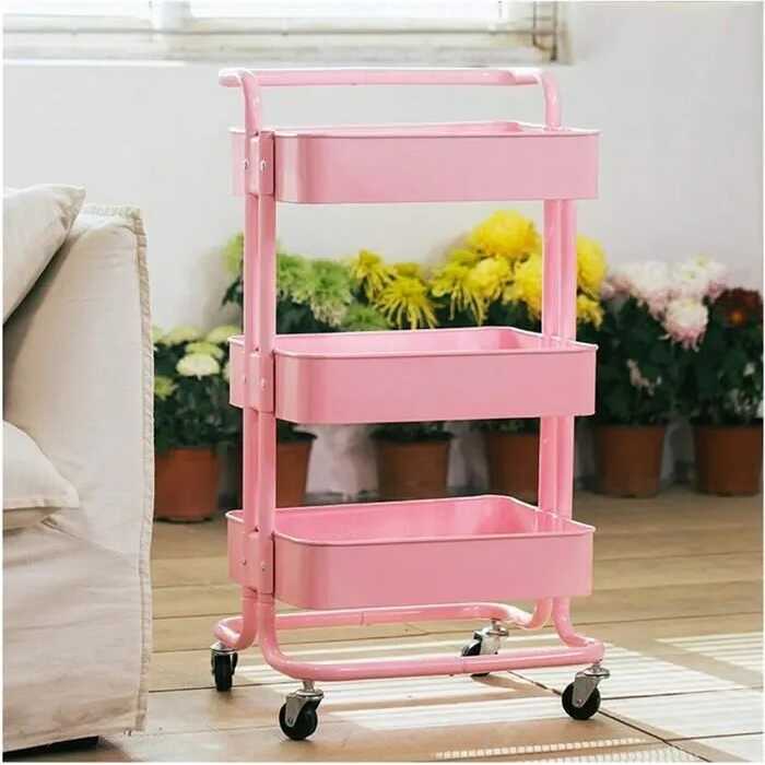 Chariot auxiliaire en métal à 3 niveaux – Image 10