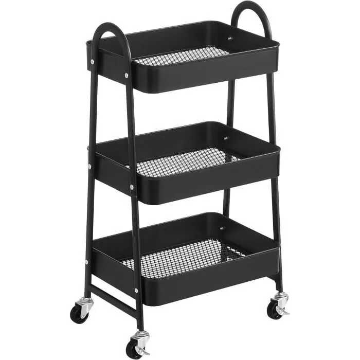 Chariot mobile 3 niv metal – Image 2