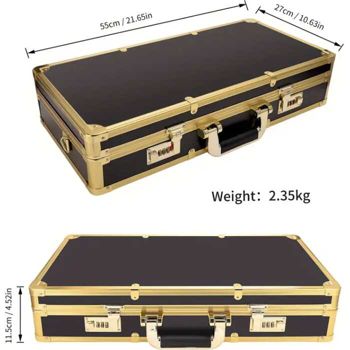 Mallette de Coiffure à domicile gold transport professionnelle pour coiffeur, ciseaux et outils avec serrure à code – Image 5