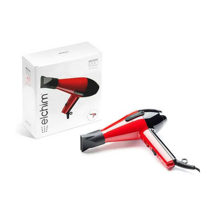 Elchim Classic 2001 Séchoir -cheveuxProfessionnel Rouge / Noir 2100w – Image 2