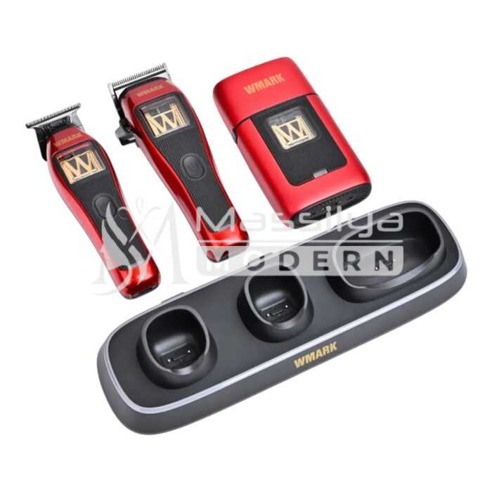 WMARK Kit 3 en 1 Tondeuse de coupe et barbier rasoir electrique moteur vecteur – Image 3