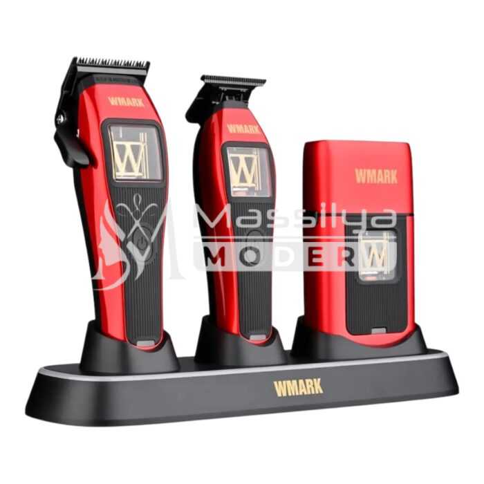 WMARK Kit 3 en 1 Tondeuse de coupe et barbier rasoir electrique moteur vecteur – Image 2
