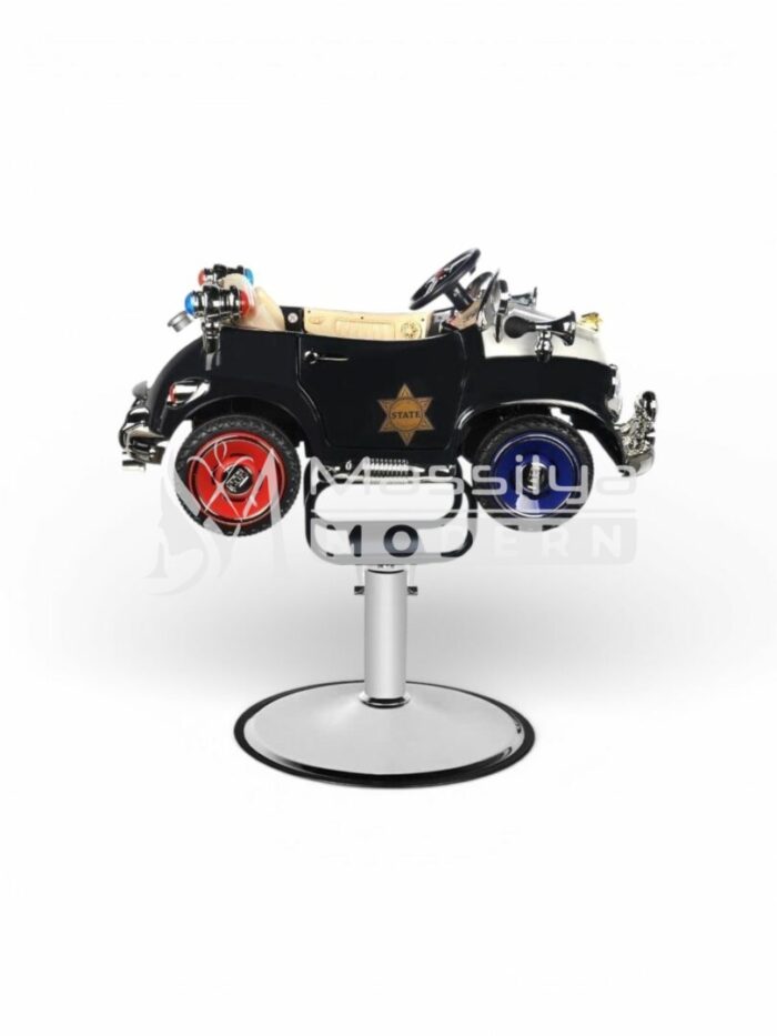 Fauteuil Coiffure Enfant – Modèle Voiture Police (COPS) – Image 3