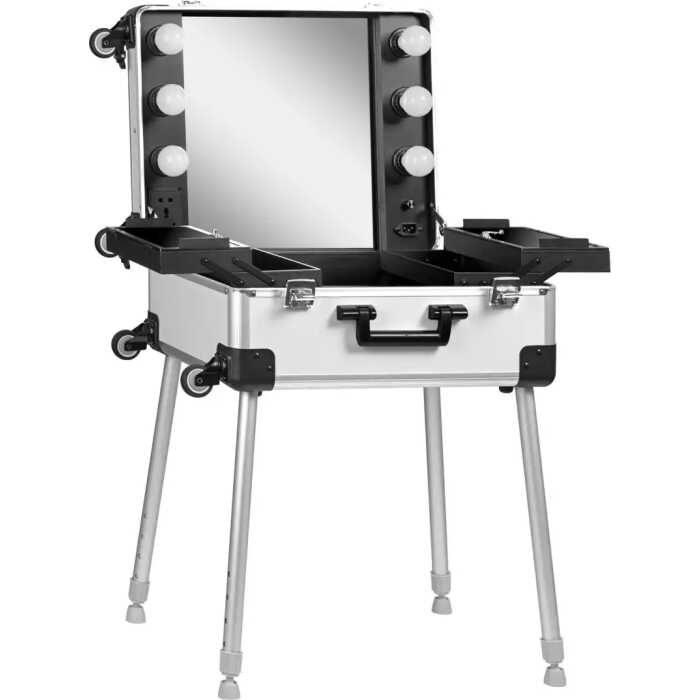 Valise esthétique maquillage professionnelle Verrouillage de Sécurité,  avec Miroir – Image 3