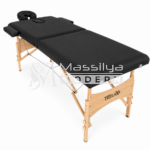 TRELAXA Relax de massage professionnelle pliable et portable en bois noir