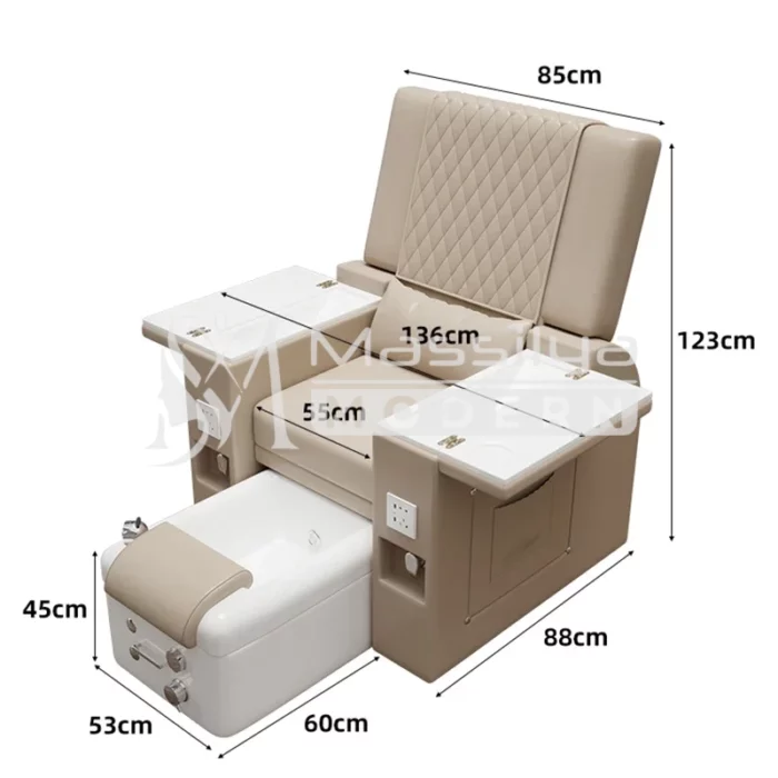 Fauteuil Spa Manucure & Pédicure Professionnel – Bassin Motorisé LED – Image 15