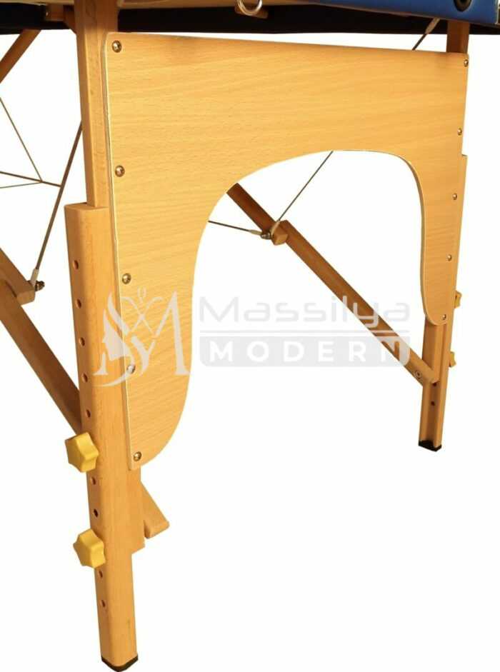 Relax de massage professionnelle pliable et portable en bois blanc – Image 4