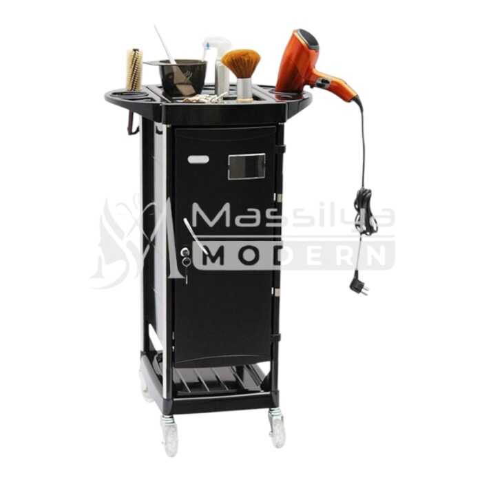 Chariot de Coiffure serrure et clé Professionnel avec 5 Tiroirs – Image 2