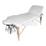 Relax de massage professionnelle pliable et portable en bois blanc – Image 2