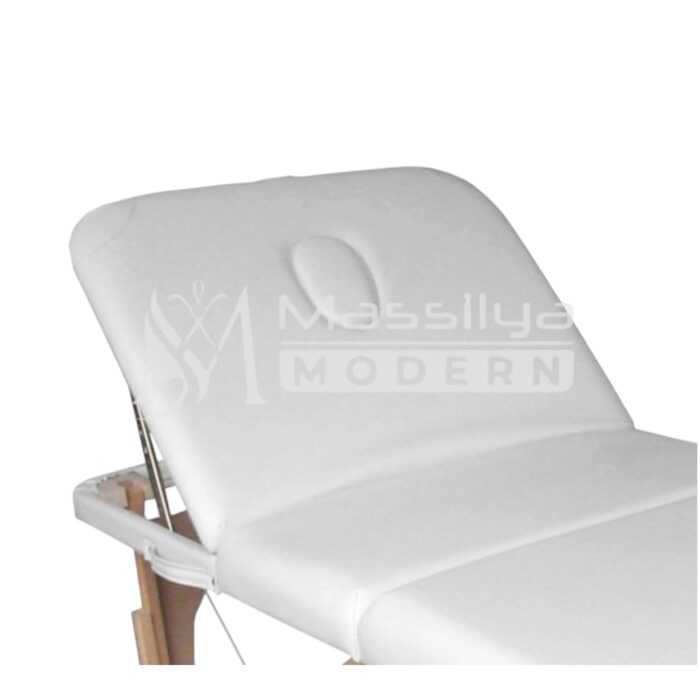 Relax de massage professionnelle pliable et portable en bois blanc – Image 3