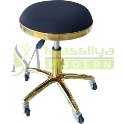 Tabouret sans dossier gold rond PM