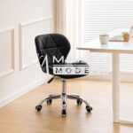Tabouret avec dossier réglable à roulettes – Image 4