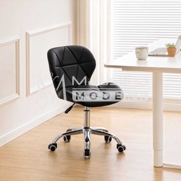 Tabouret avec dossier réglable à roulettes – Image 4