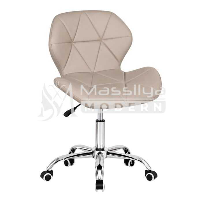 Tabouret avec dossier réglable à roulettes – Image 3