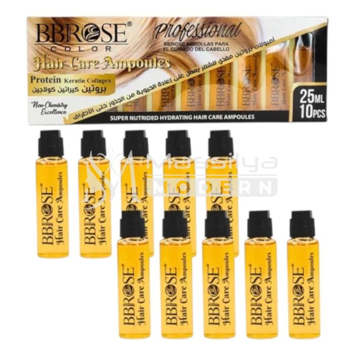 BBROSE ampoules capillaires Professionnel (25 ml x 10 pis) sont enrichies en protéines, kératine et collagène – Image 2