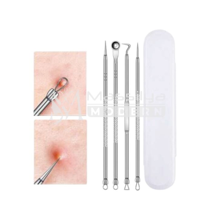 Tir comédon repousse la peau en metal boite 4pcs – Image 4