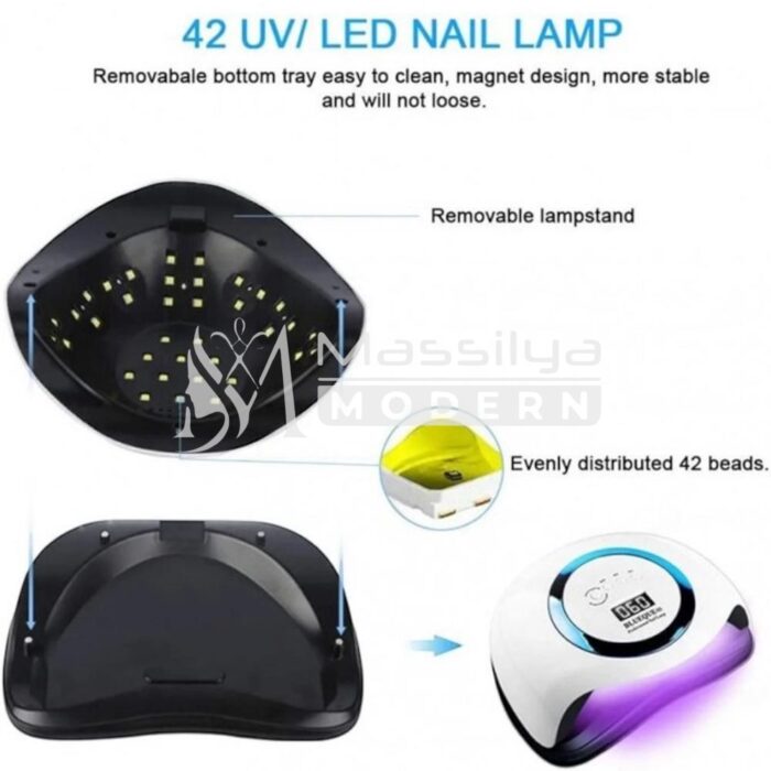 BLUEQUE V8 lampe sèche ongles UV/LED 168W Professionnelle – Image 4