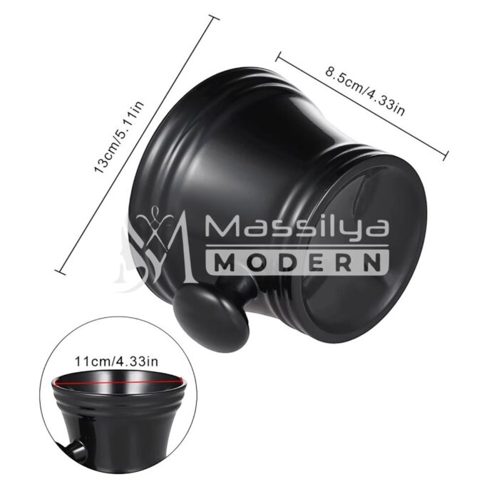 Bol à mousse de rasage professionnel avec poignée – Image 3