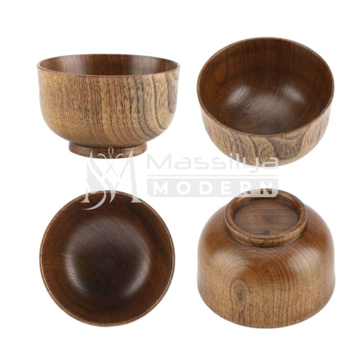 Bol en bois naturel – style japonais – Image 3