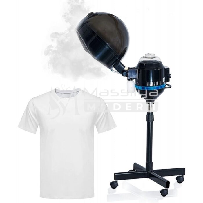 Casque Vapeur noir KZM avec Base roulante pour Salon de Coiffure – Image 2