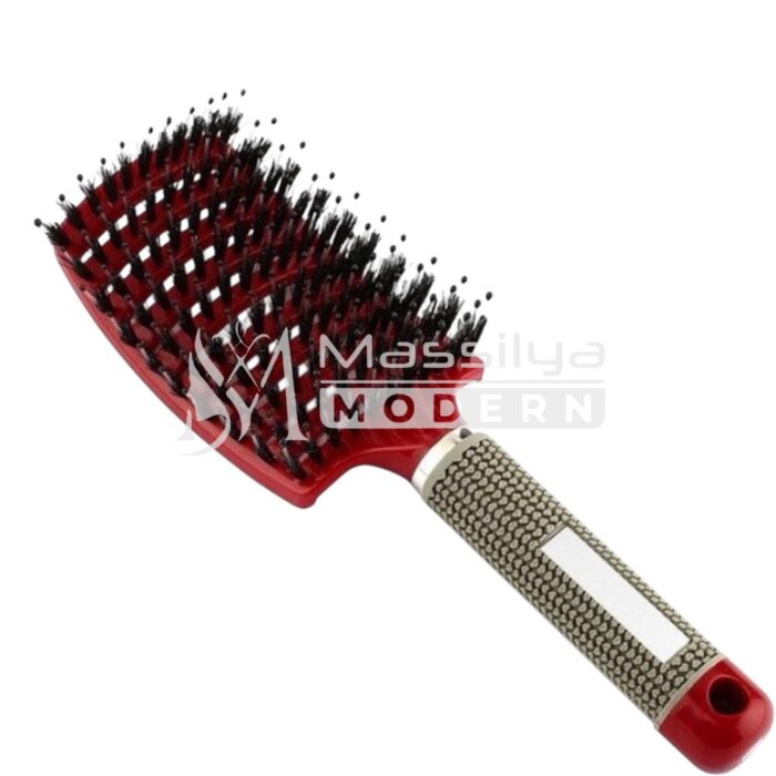 Brosse à Cheveux Ventilée et Courbée plastique et en sanglier – Image 3