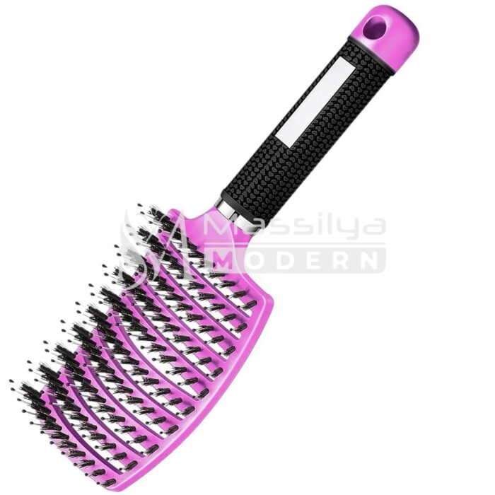 Brosse à Cheveux Ventilée et Courbée plastique et en sanglier – Image 4