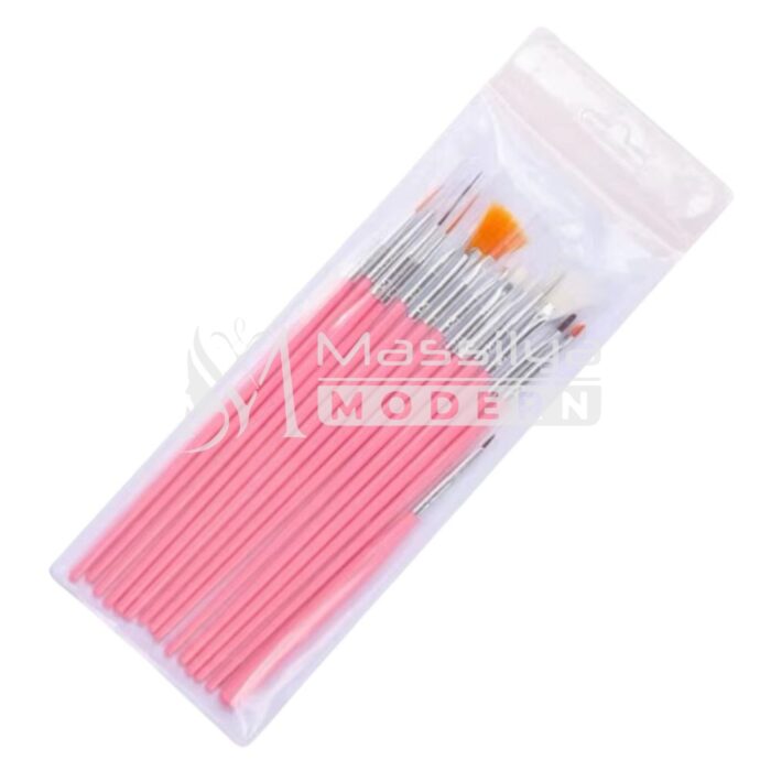 Kit Pinceaux spécial gel UV Professionnels 15 pcs – Nail Art & Détails Fins – Image 2