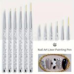 Kit Pinceaux spécial gel UV Fins de Nail Art – Set de 6 Pinceaux Liner Professionnels – Image 3