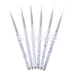 Kit Pinceaux spécial gel UV Fins de Nail Art – Set de 6 Pinceaux Liner Professionnels