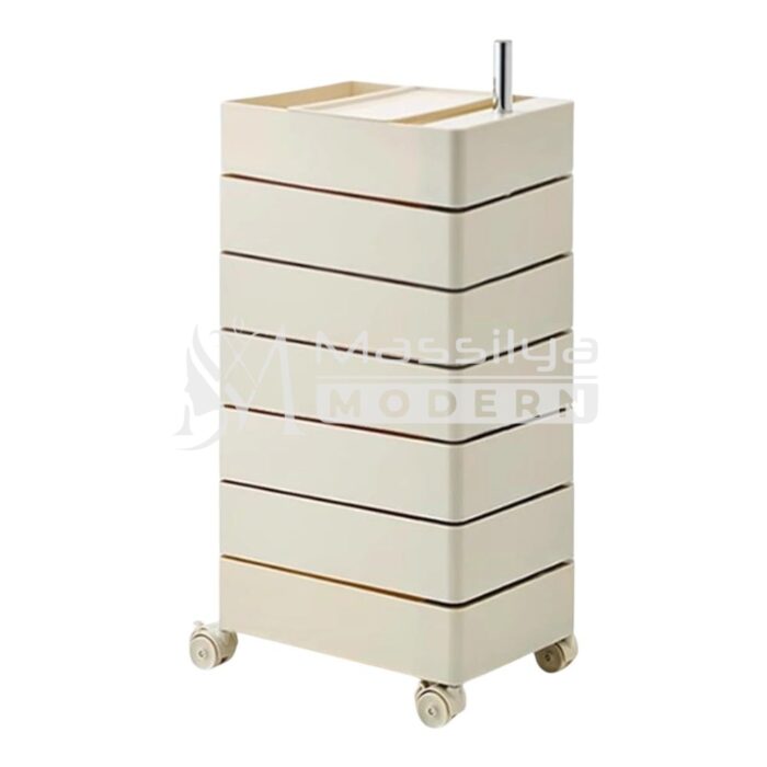 Chariot de Coiffure rangement professionnel à roulettes – 7 tiroirs empilables – Image 2