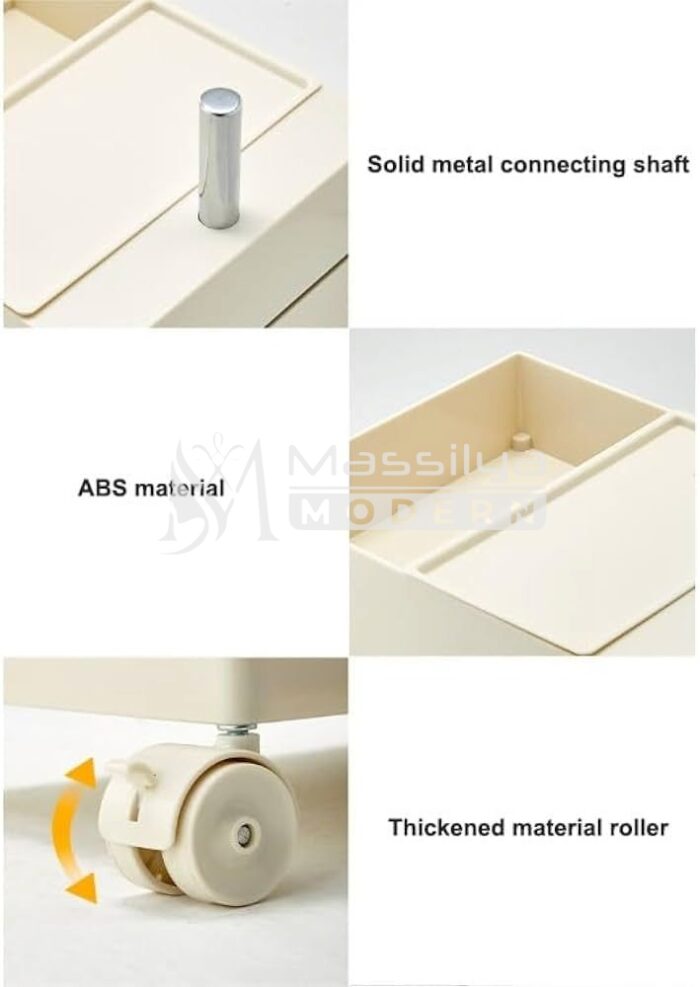 Chariot de Coiffure rangement professionnel à roulettes – 7 tiroirs empilables – Image 3