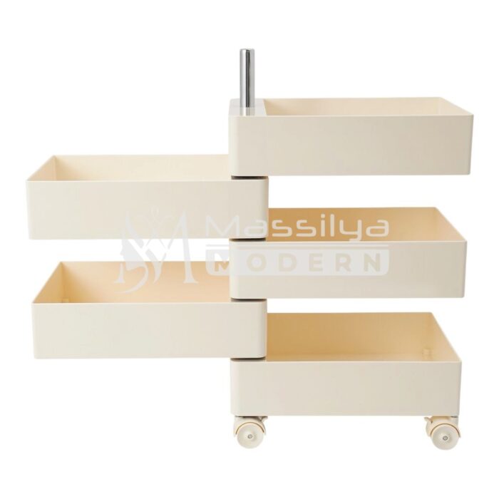 Chariot de Coiffure rangement professionnel à roulettes – 5 tiroirs empilables – Image 3