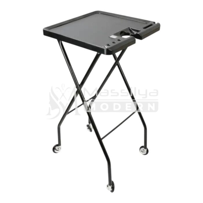 Table de Coloration Professionnelle Pliable avec Bols Magnétiques – Noir – Image 2