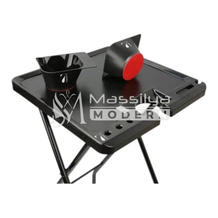 Table de Coloration Professionnelle Pliable avec Bols Magnétiques – Noir – Image 4