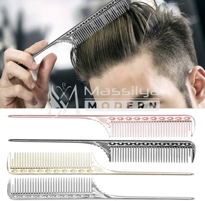 DK 40 Peigne de coiffure Métallique Professionnel à Pointe (Résistant à la Chaleur) – Image 3