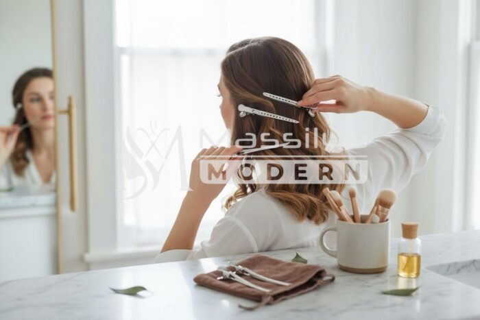 Control clips Pinces plat inox Métalliques de Coiffure (Lot de 12) – Image 4